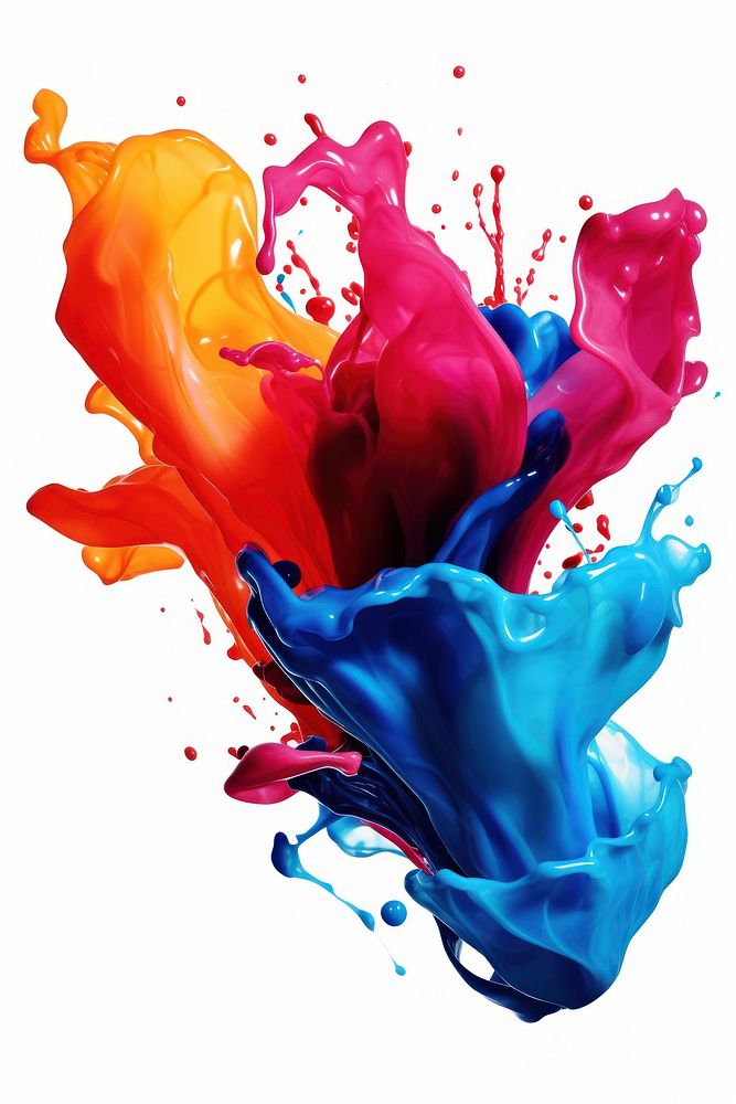 Oil paint white background splattered creativity. AI generated Image by rawpixel.