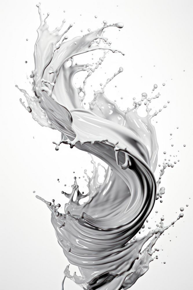 Silver swirl splattered simplicity. AI generated Image by rawpixel.