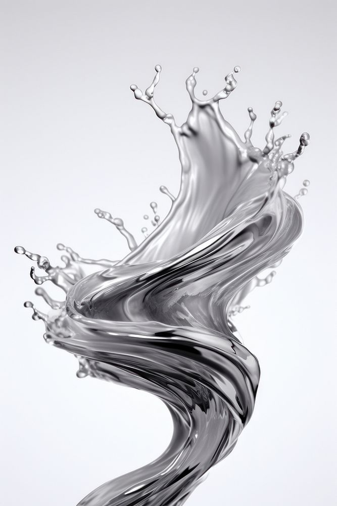 Silver drawing sketch swirl. AI generated Image by rawpixel.