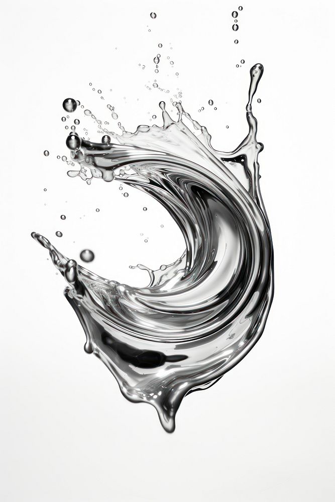 Silver refreshment splattered simplicity. AI generated Image by rawpixel.