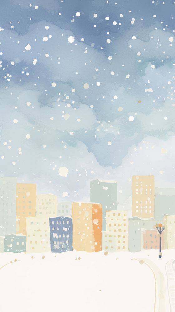 Snow outdoors winter city. AI generated Image by rawpixel.