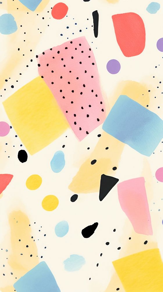 Funky memphis copyspace pattern backgrounds confetti. AI generated Image by rawpixel.