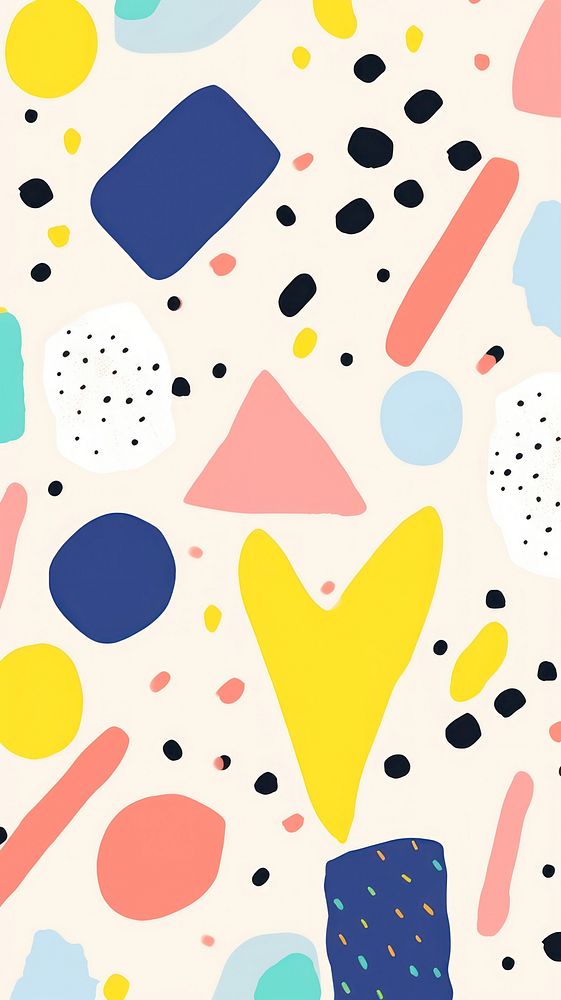 Funky memphis pattern backgrounds confetti. AI generated Image by rawpixel.