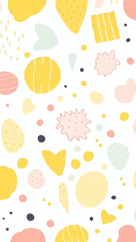 Kawaii memphis copyspace pattern backgrounds confetti. AI generated Image by rawpixel.
