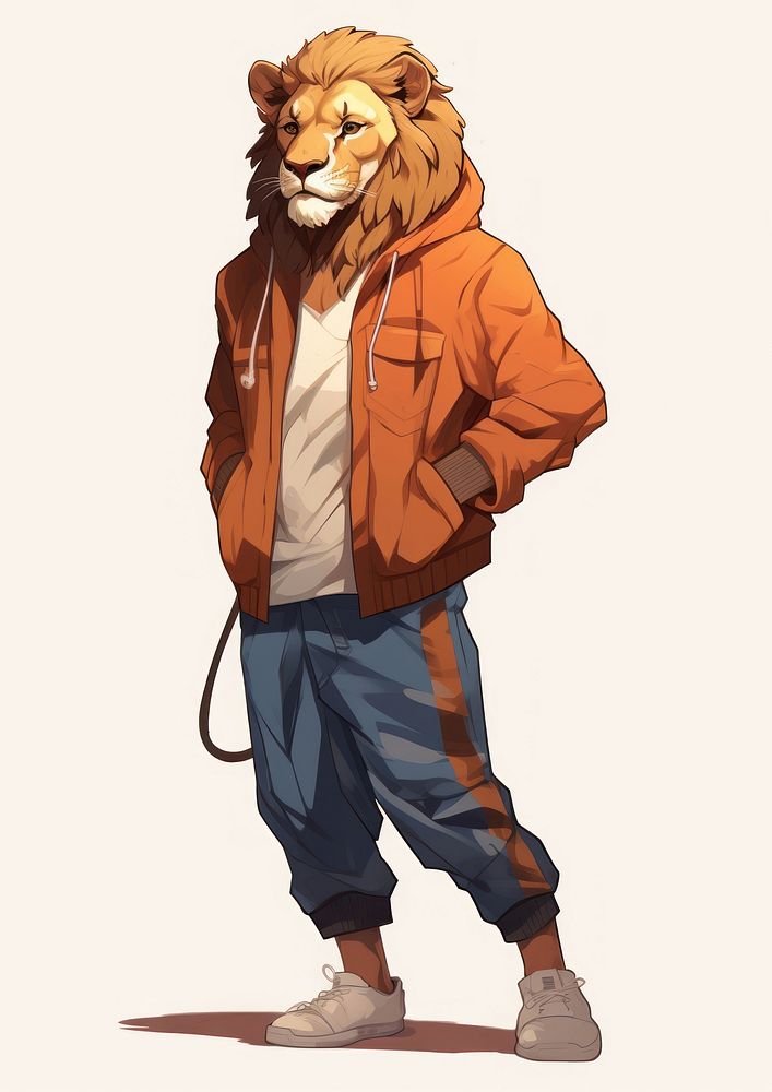 Lion jacket mammal animal. 