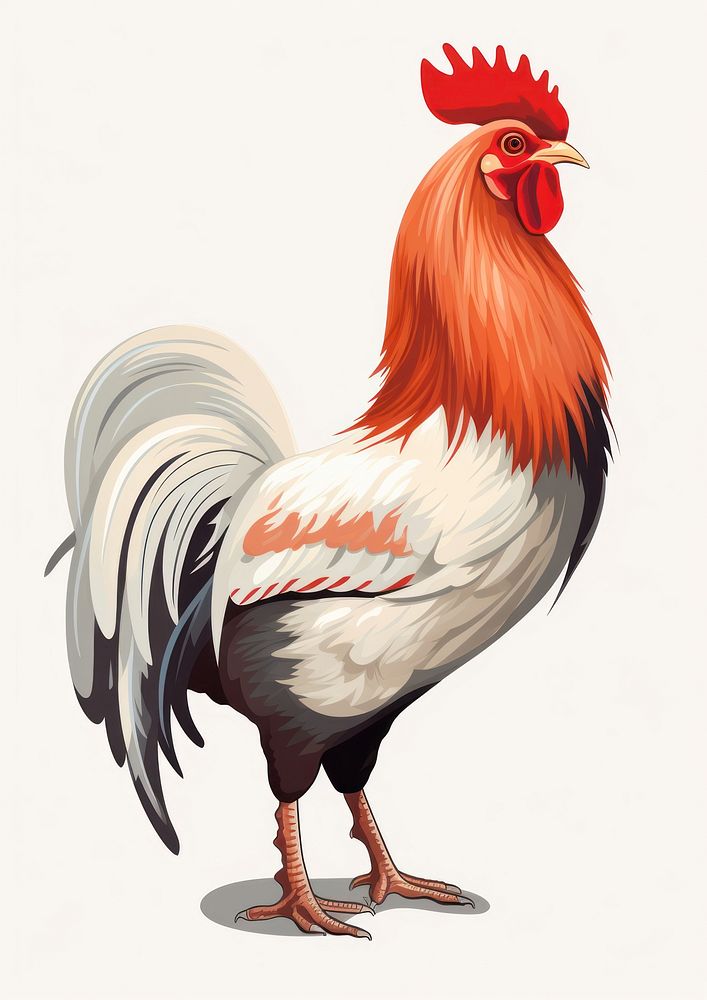 Rooster animal chicken poultry. AI generated Image by rawpixel.