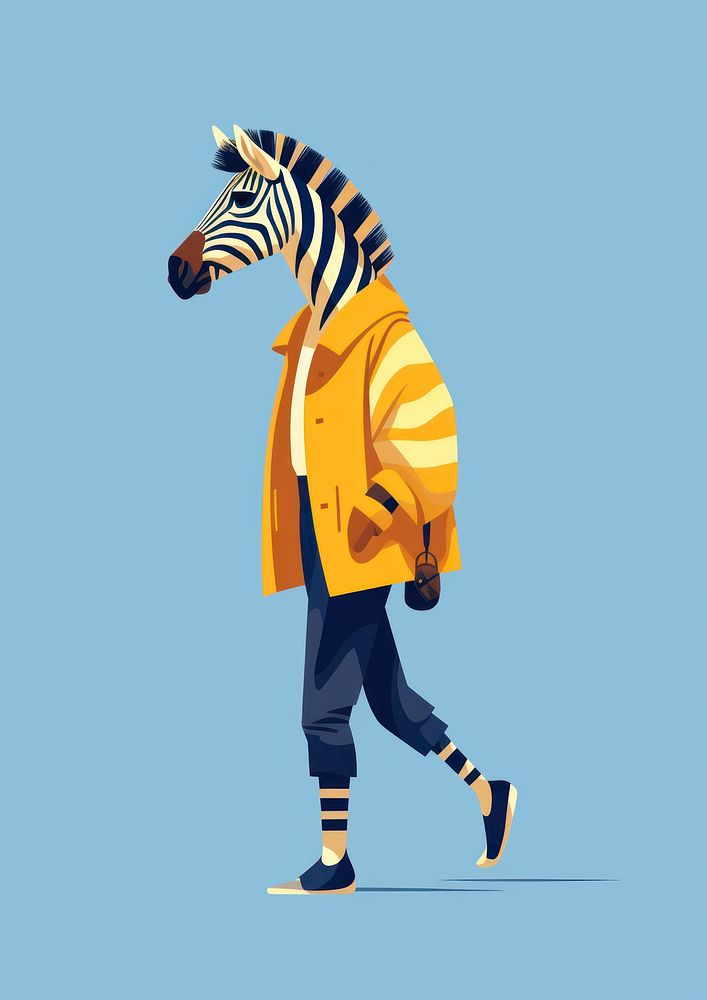Zebra animal walking mammal. AI generated Image by rawpixel.