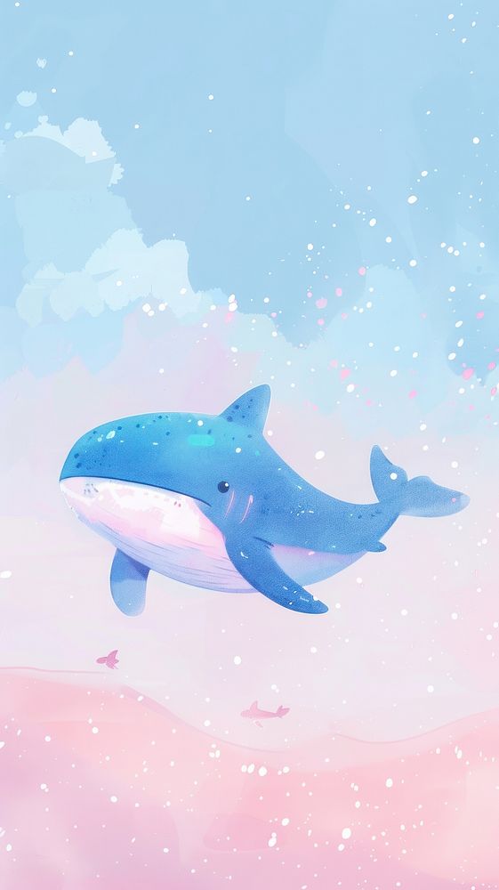 Whale shark dreamy wallpaper animal dolphin cartoon.
