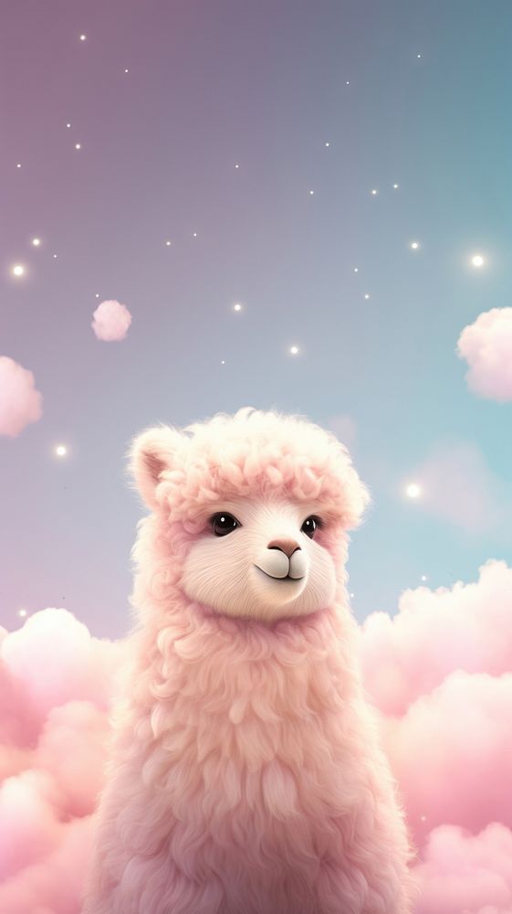 Alpaca dreamy wallpaper animal mammal cute.