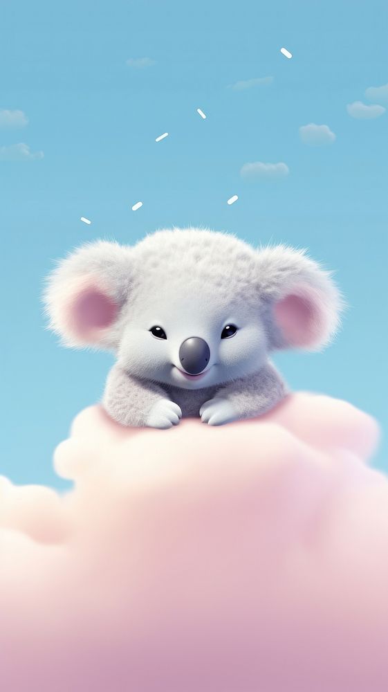Koala dreamy wallpaper cartoon mammal animal.