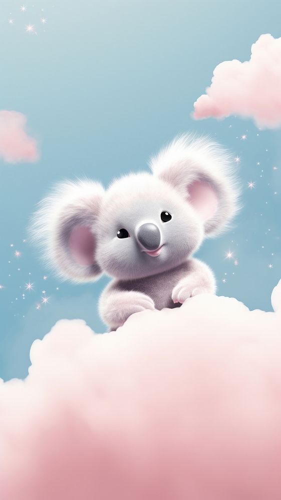 Koala dreamy wallpaper cartoon cute toy.