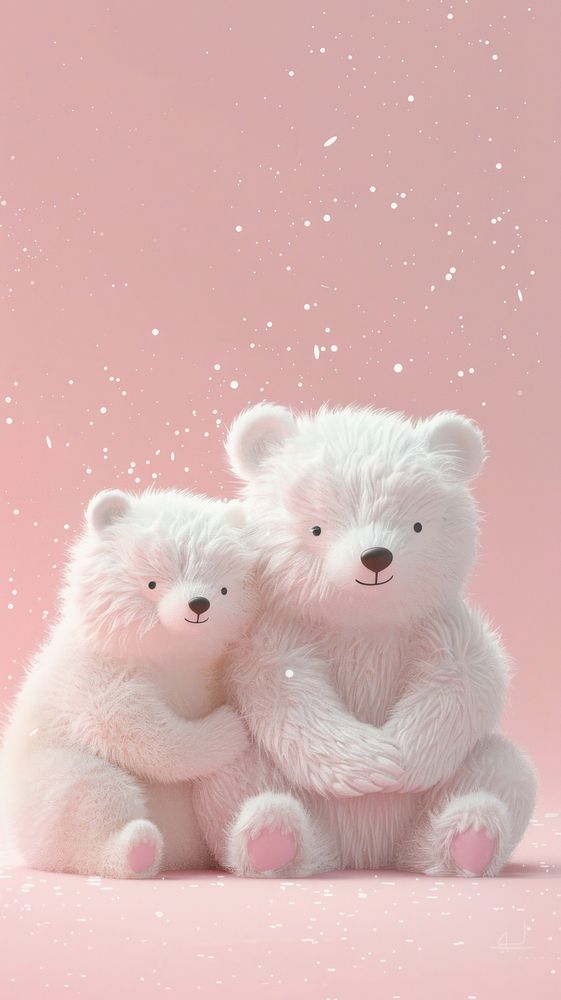 Polar bears dreamy wallpaper animal cute toy.