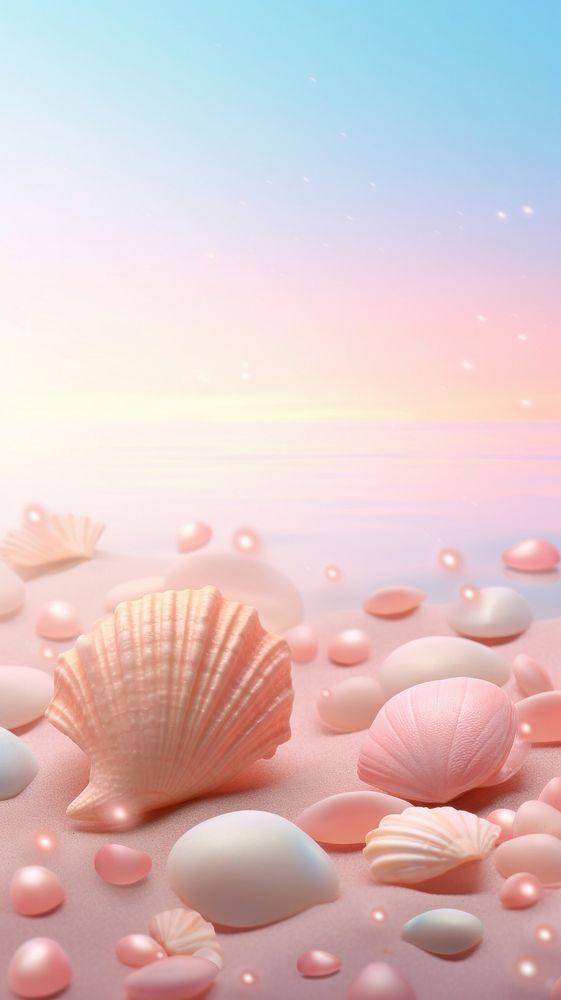 Sea shell dreamy wallpaper seashell animal pill.