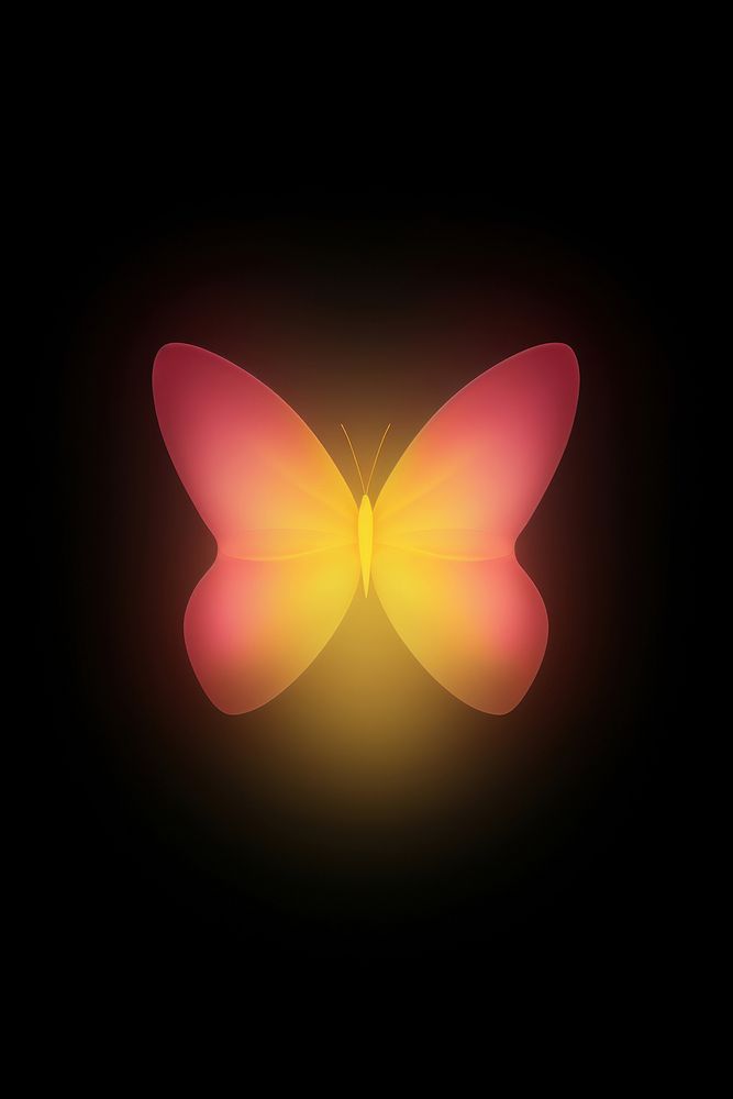 Abstract blurred gradient illustration butterfly yellow nature light.