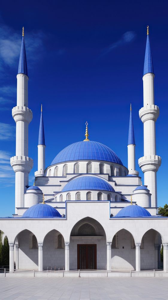 High contrast Blue Mosque architecture building mosque.