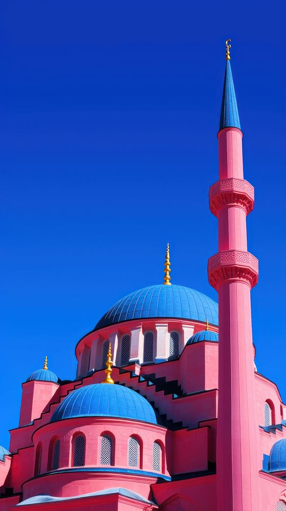 High contrast Blue Mosque architecture building mosque.