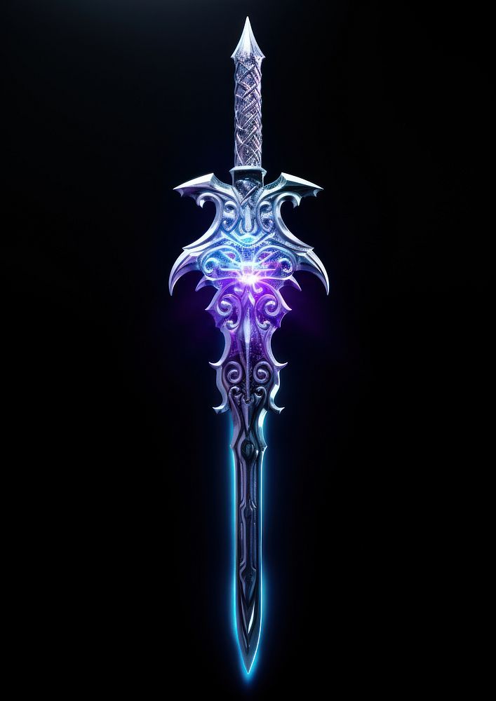 Sword dagger illuminated screenshot. | Premium Photo Illustration ...