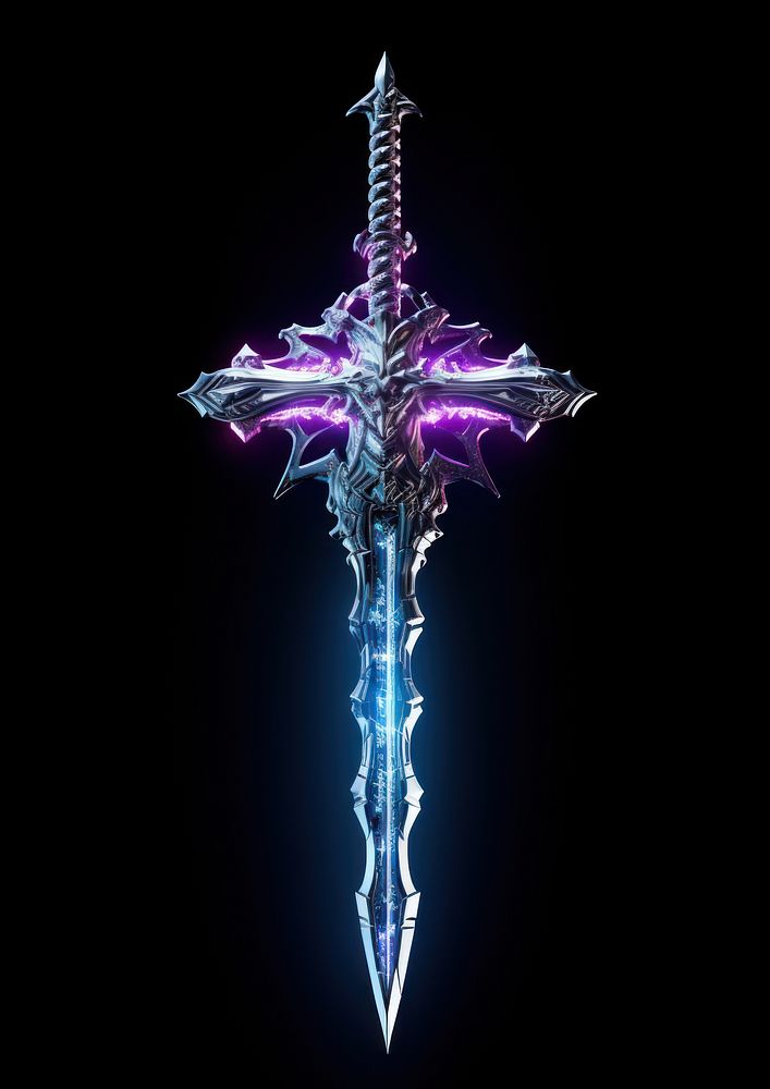 Sword violet dagger neon.