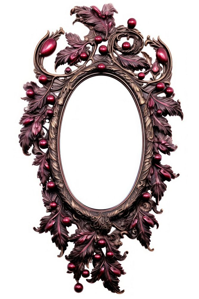 Baroque Leaf jewelry mirror ornate.