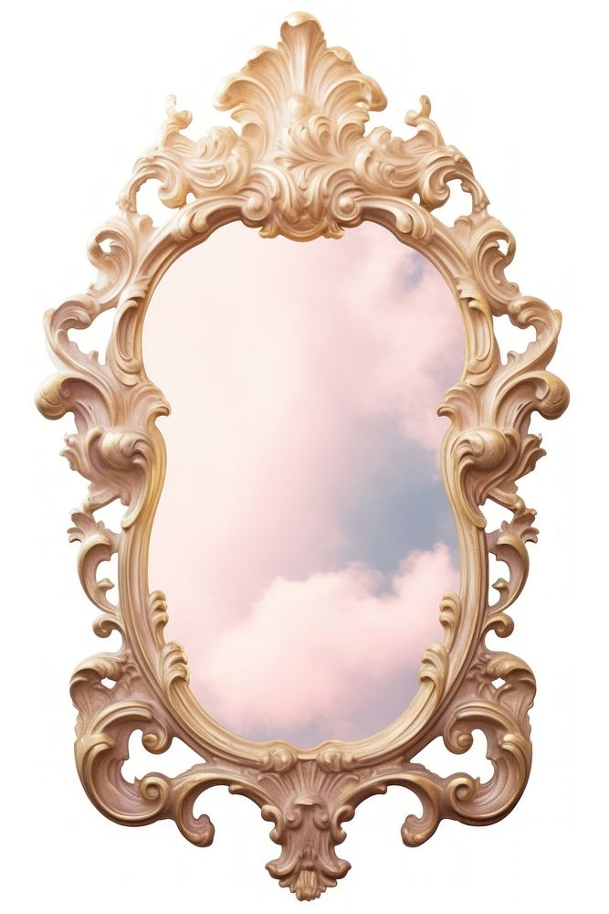 Cloud mirror cloud white background.