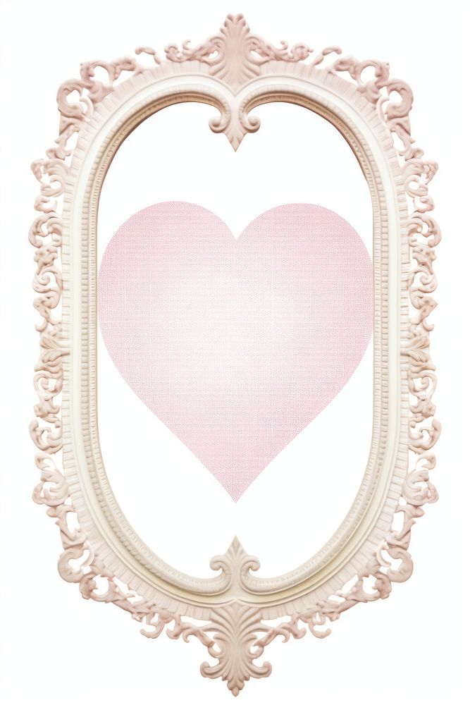 Heart heart frame white background.