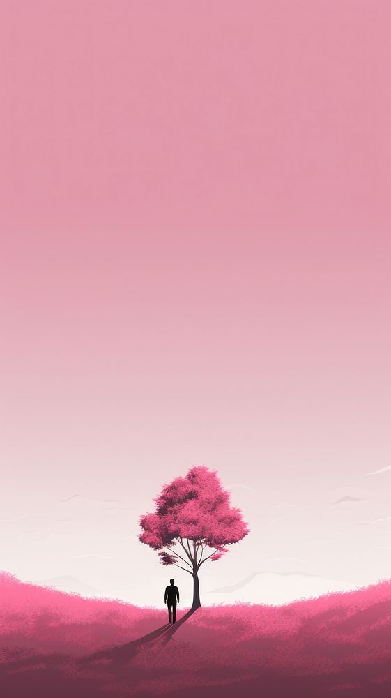 Pink man fall wallpaper plant tree tranquility.