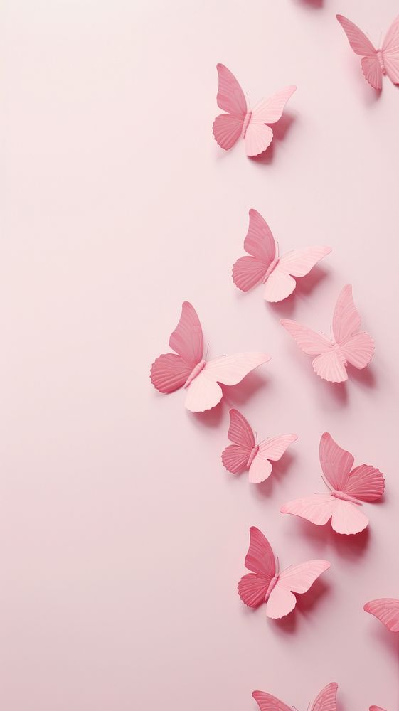 Pink aesthetic butterflies wallpaper petal backgrounds fragility.