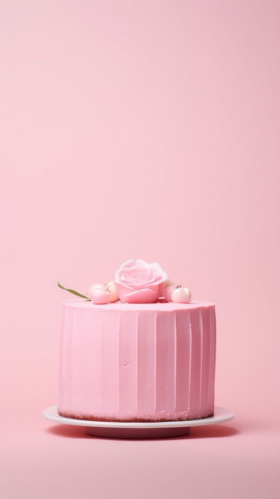 Pink aesthetic cake wallpaper dessert icing food.