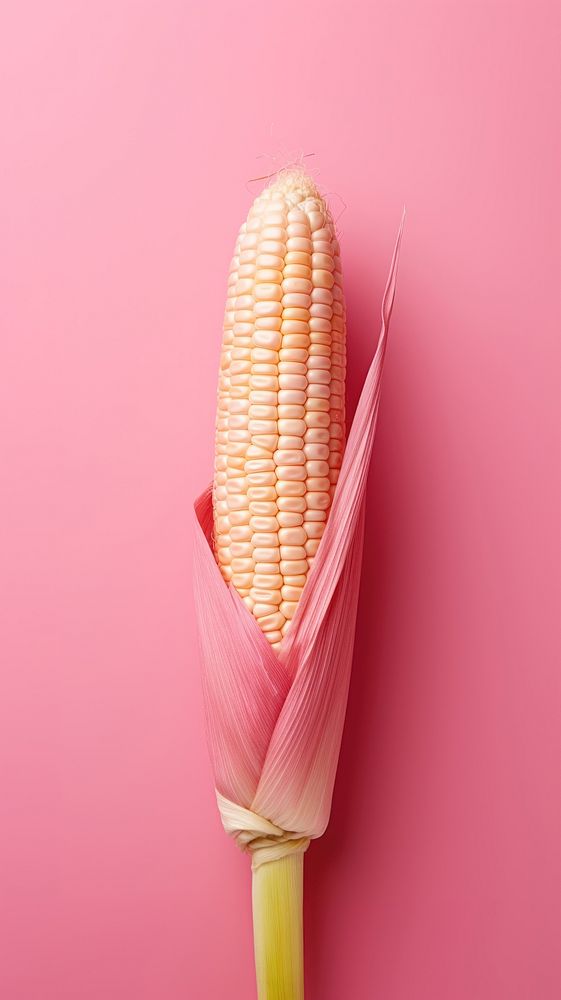Pink aesthetic corn wallpaper plant food freshness.