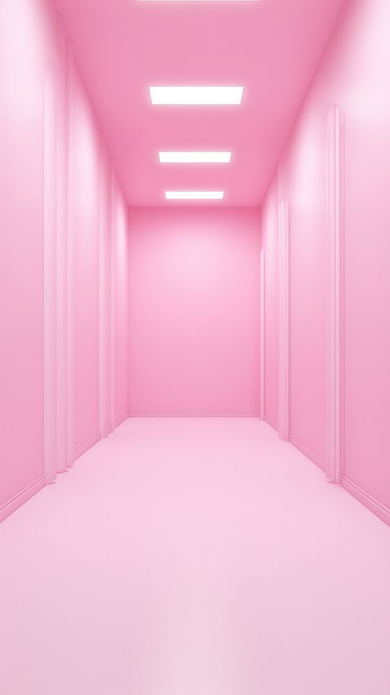 Pink aesthetic evil wallpaper architecture building corridor.