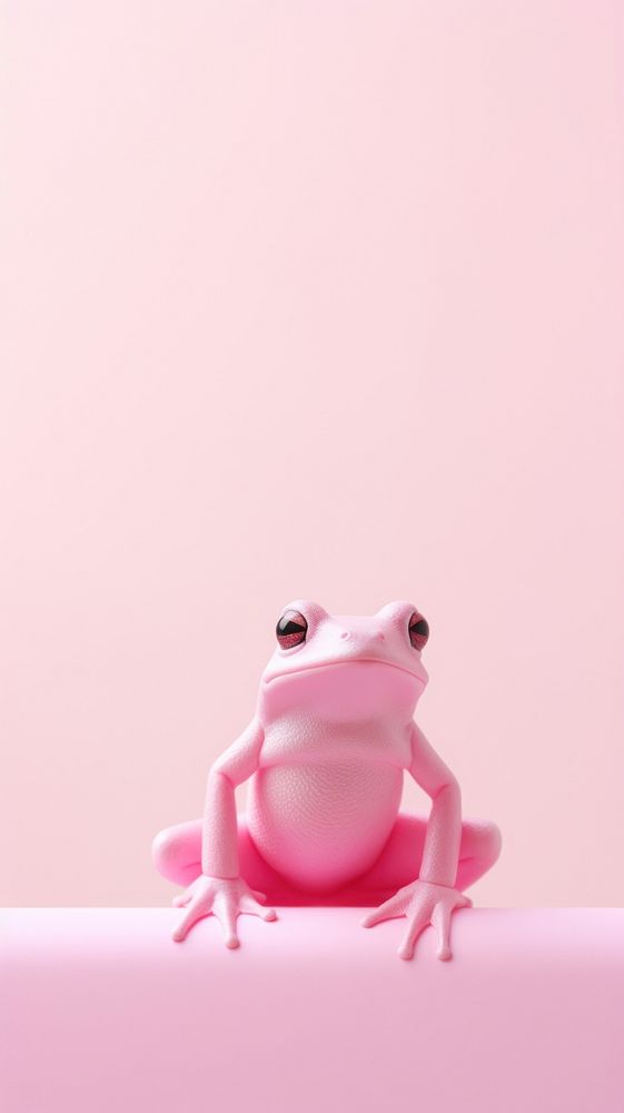 Pink aesthetic frog wallpaper amphibian wildlife animal.
