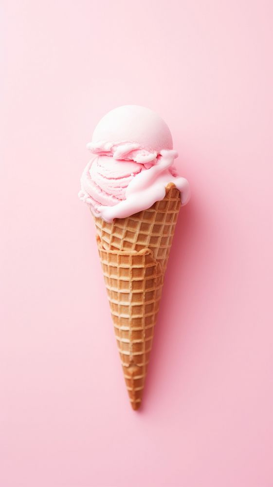 Pink aesthetic ice-cream wallpaper dessert food freshness.