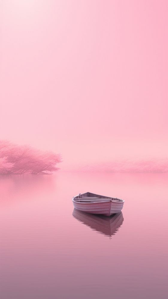 Pink aesthetic lake wallpaper outdoors vehicle nature.