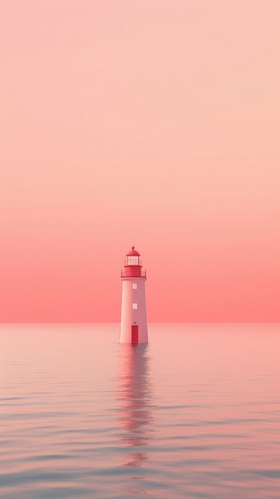 Pink aesthetic lighthouse wallpaper architecture building outdoors.