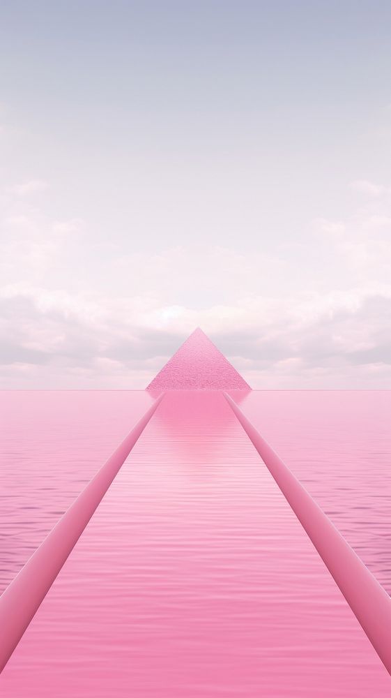 Pink aesthetic pyramid wallpaper nature purple sky.
