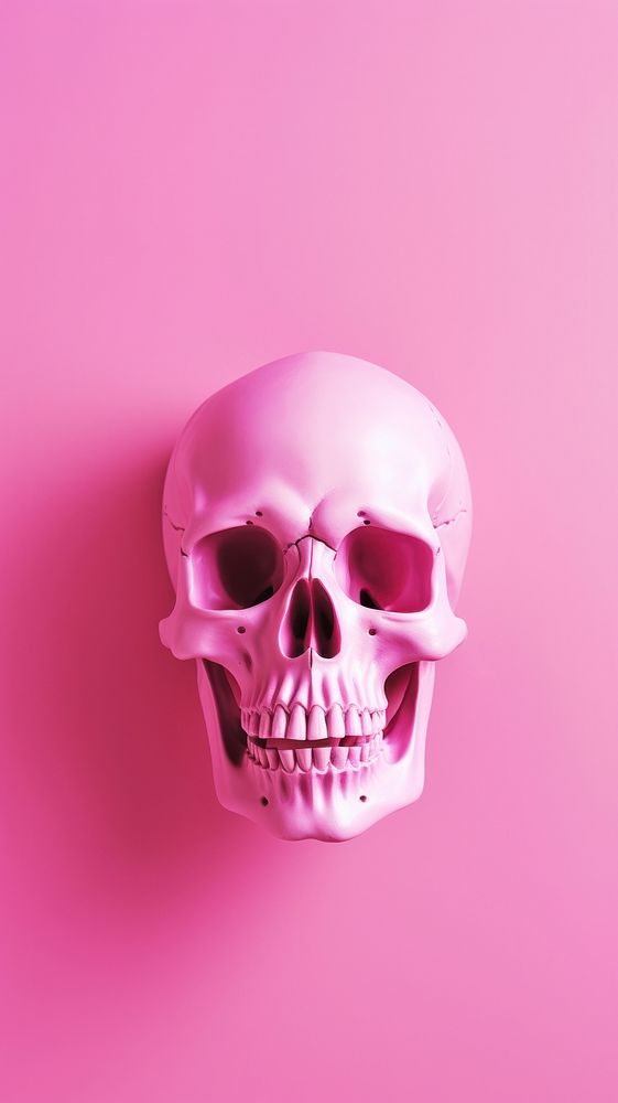 Pink aesthetic skull wallpaper purple anatomy spooky.