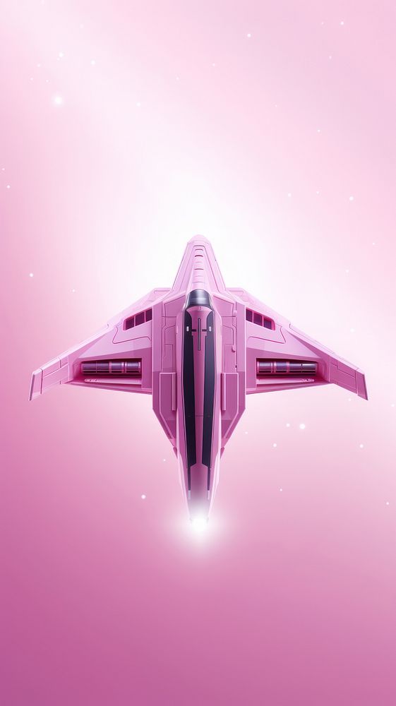 Pink aesthetic spaceship wallpaper aircraft airplane vehicle.