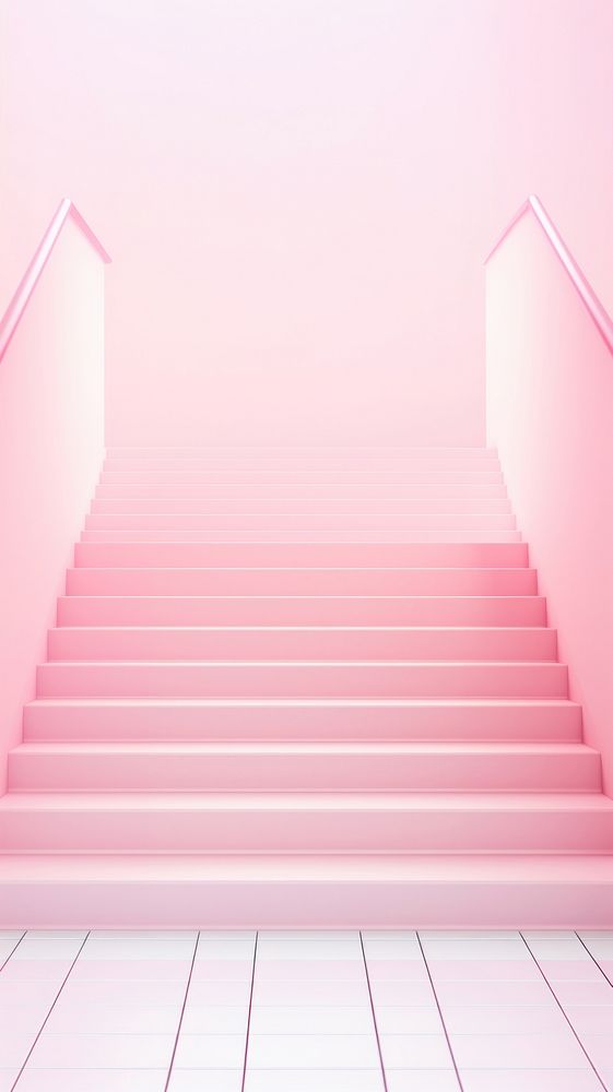 Pink aesthetic stair wallpaper architecture staircase building.