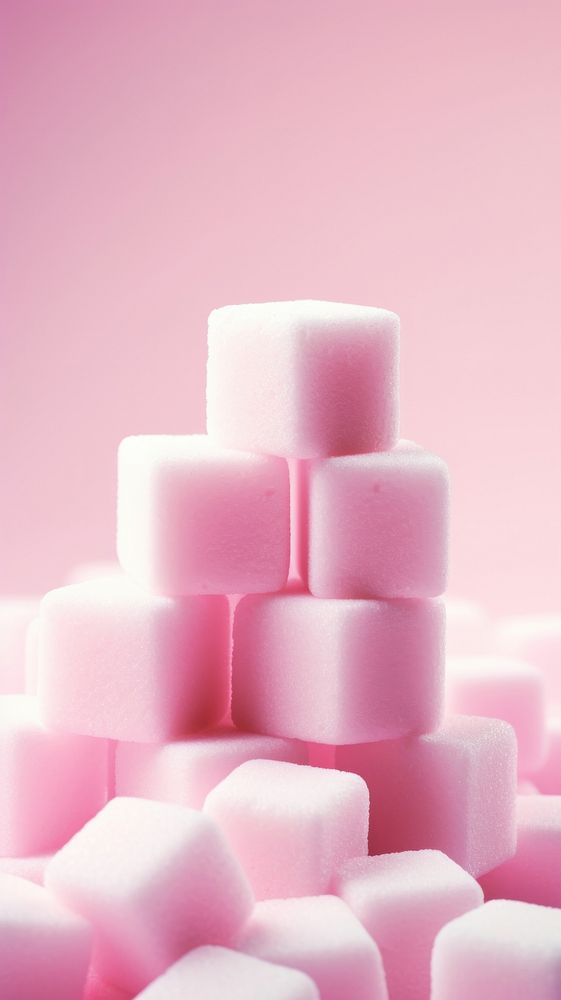 Pink aesthetic sugar cube wallpaper dessert food confectionery.
