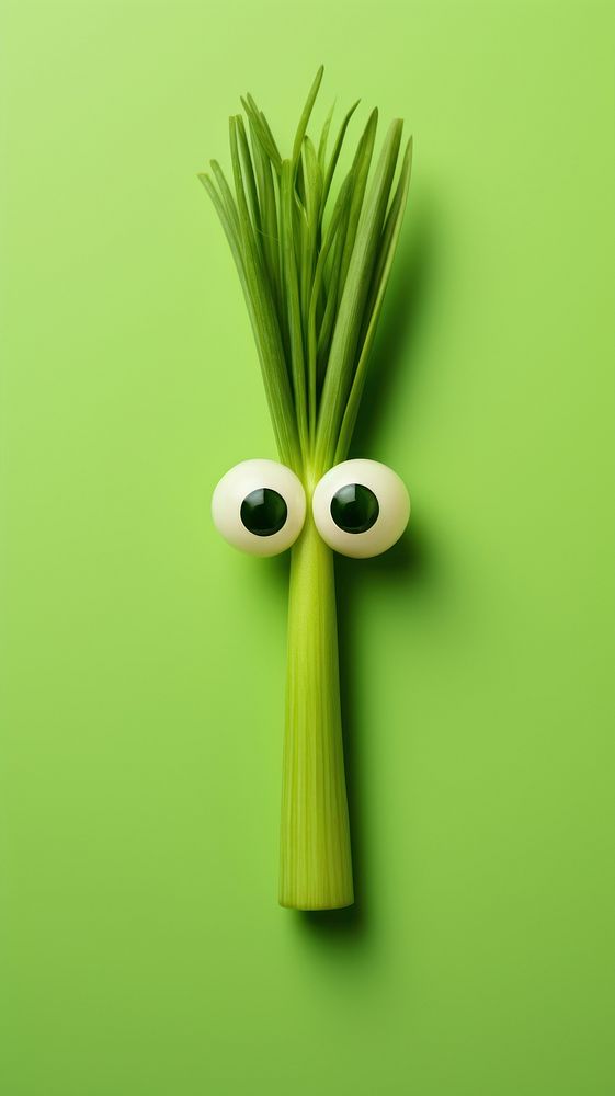 Spring onion with face wallpaper vegetable plant food.