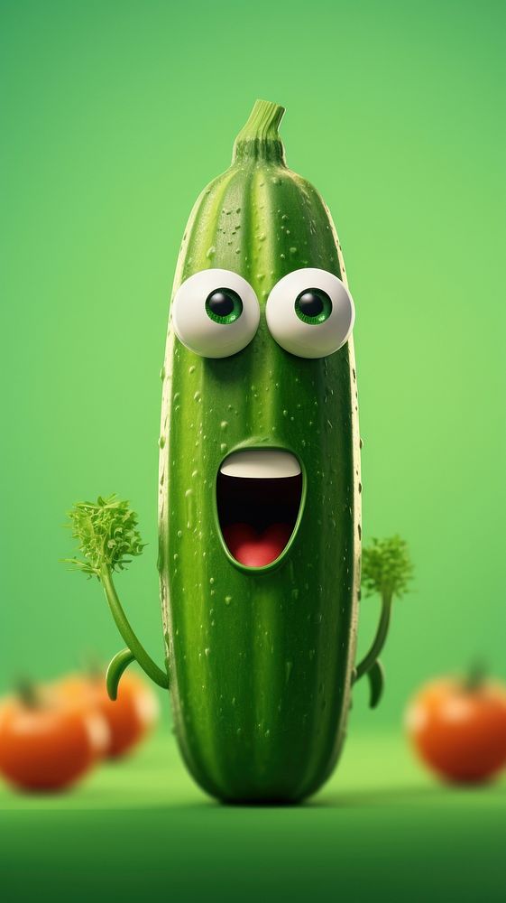 Veggie shoot with zeed face wallpaper vegetable cucumber zucchini.
