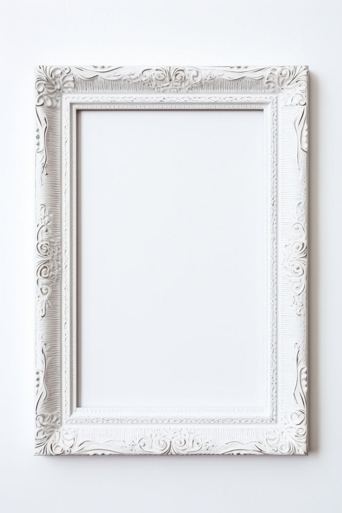 White wood frame rectangle white background architecture.