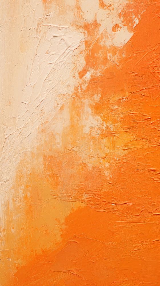 Romantic orange acrylic texture abstract plaster rough.