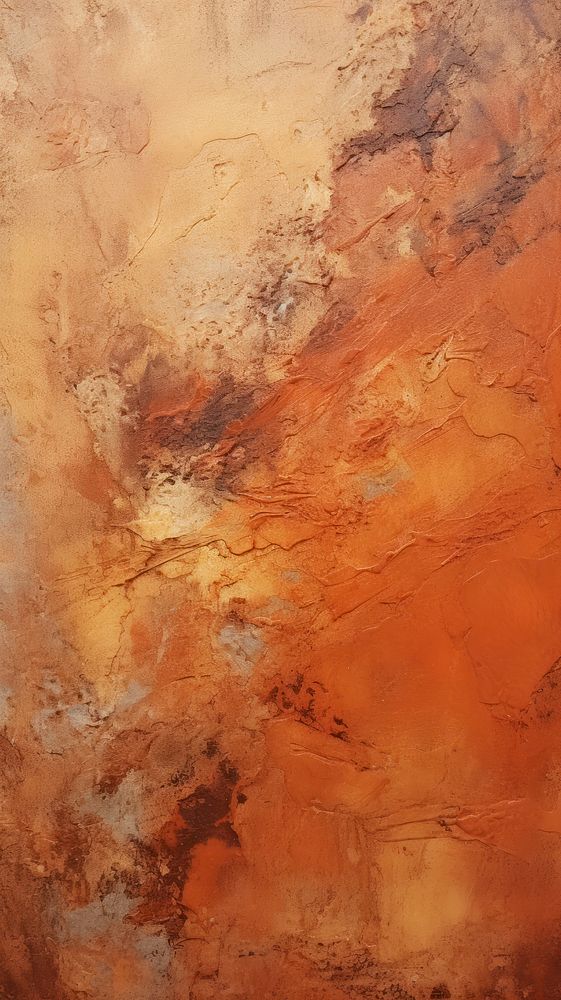 Rust color acrylic texture abstract painting rough.