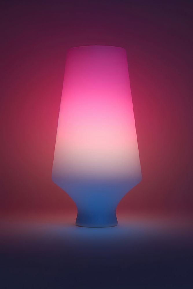 Abstract blurred gradient illustration lamp lampshade lighting pink.