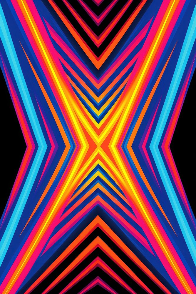 An abstract Graphic Element of poster pattern neon kaleidoscope.