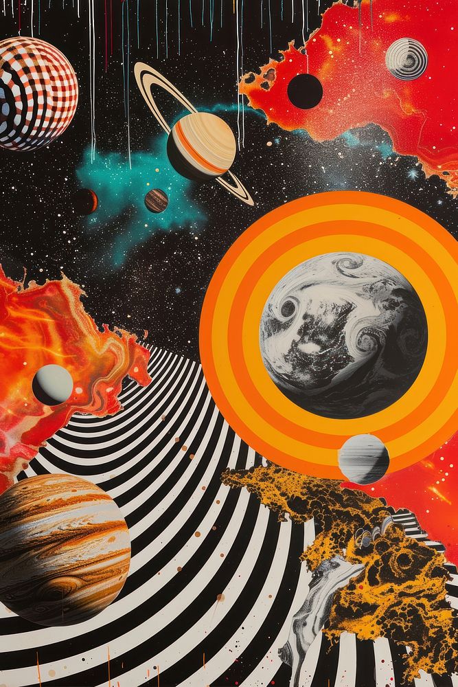 Doppler Effect collage astronomy universe poster.