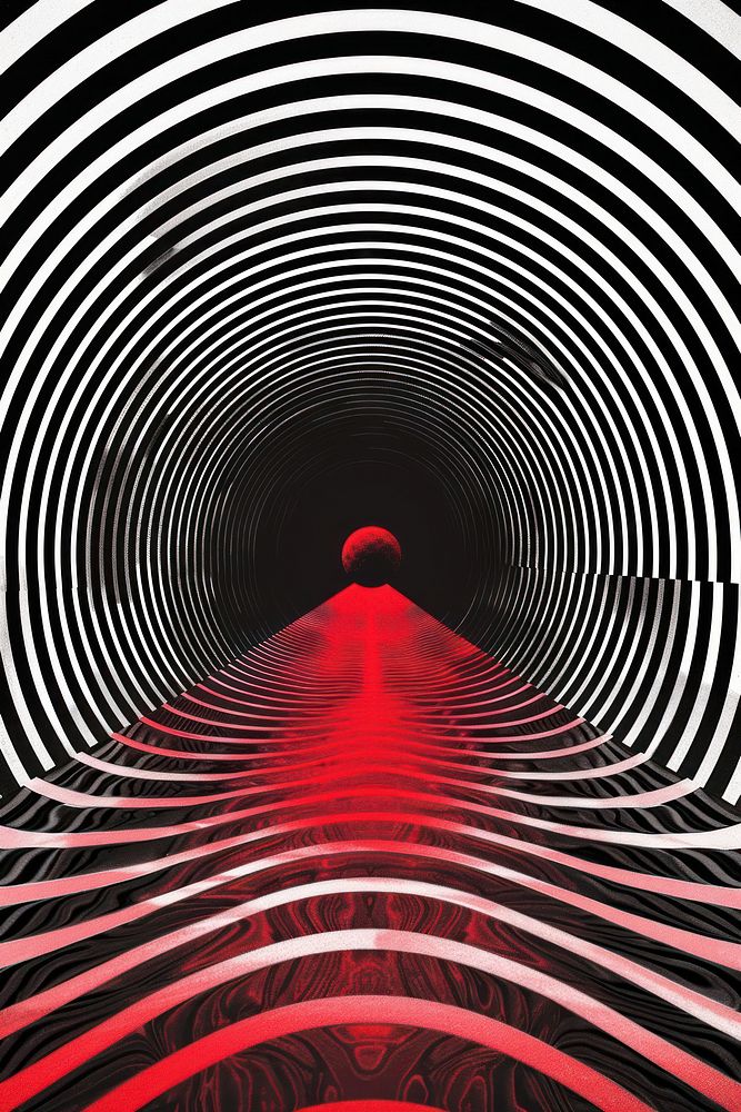 Doppler Effect abstract spiral poster.