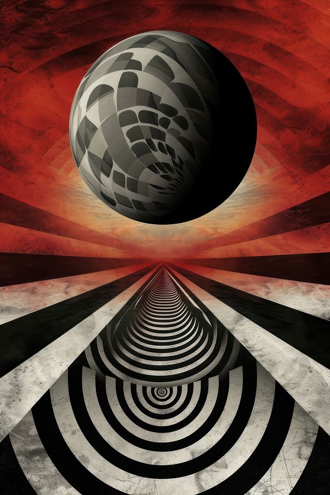 Doppler Effect poster spiral art.