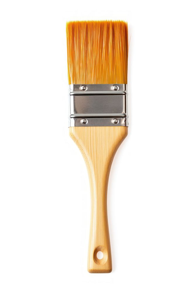 Brush paint clean brush tool white background.